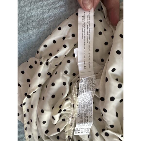 NWT Zara Polka Dot Dress Black White Women's XS Coastal Cocktail Beach Grandma - Picture 11 of 13